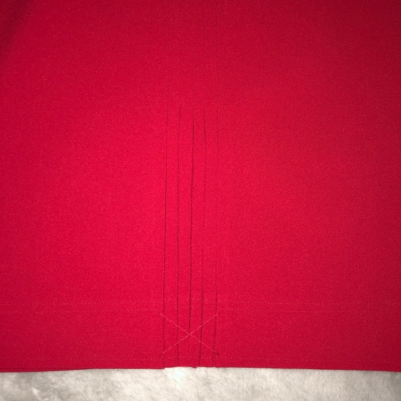NWT! Worthington Skirt Red Pleated Pencil Career - Picture 4 of 12